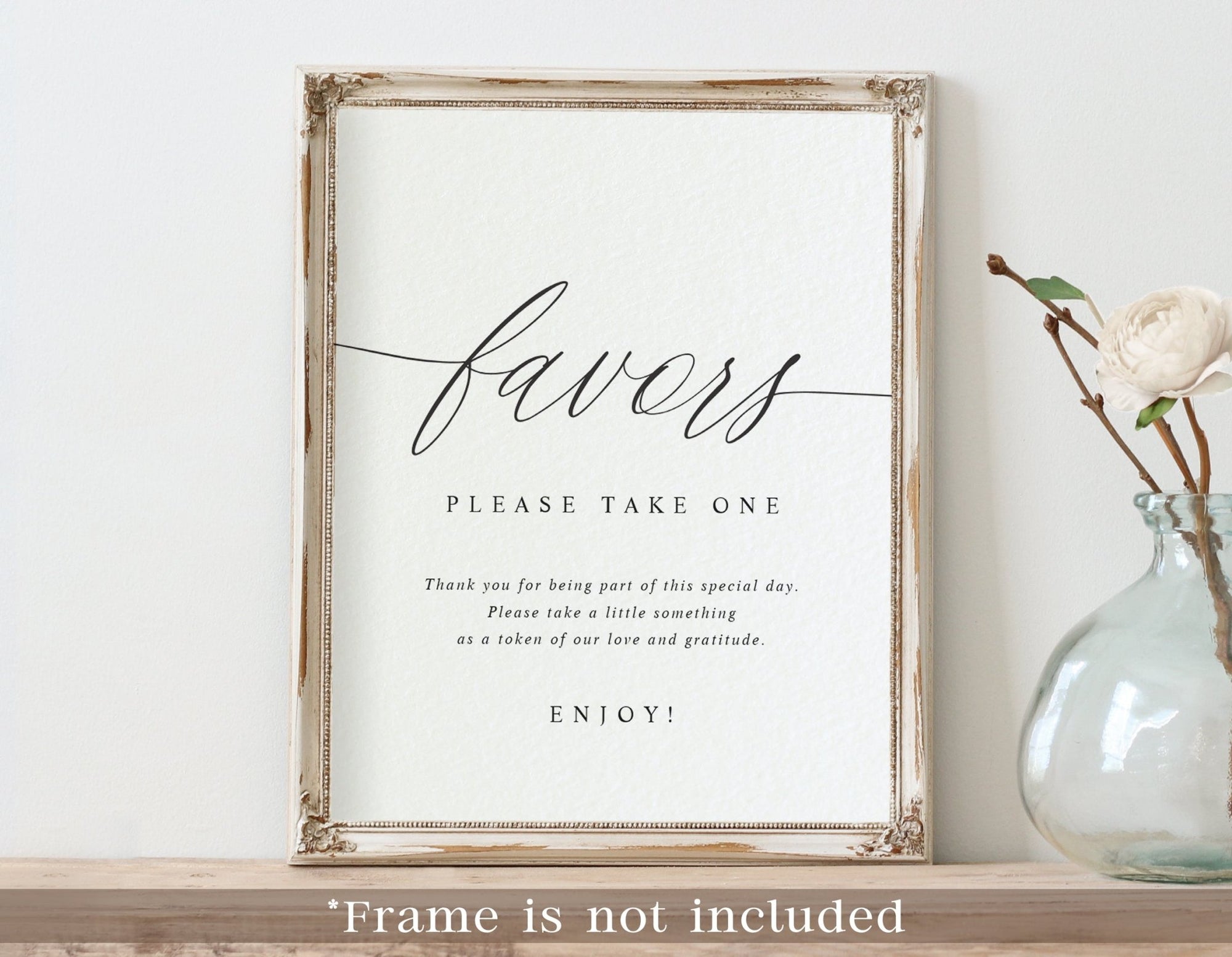 Wedding Favors Sign | Printed | Modern Romantic