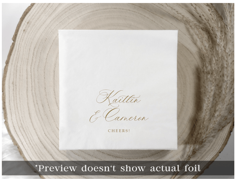 Custom Wedding Napkins | Classic Elegance