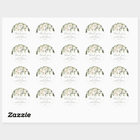 Bridal Shower Favors Stickers | White Floral Greenery