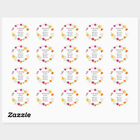Bridal Shower Favors Stickers | Bright Pink & Orange Citrus