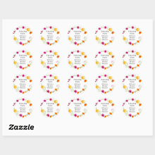 Bridal Shower Favors Stickers | Bright Pink & Orange Citrus