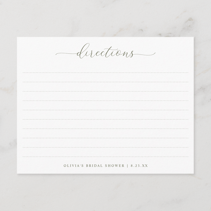 Botanical watercolor bridal shower recipe cards with soft white florals and greenery