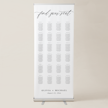 Elegant Wedding Seating Chart Sign – Modern Calligraphy Tall Banner