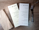 Printed Wedding Menus - Elegant Handwriting