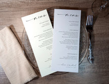 Printed Wedding Menus - Elegant Handwriting