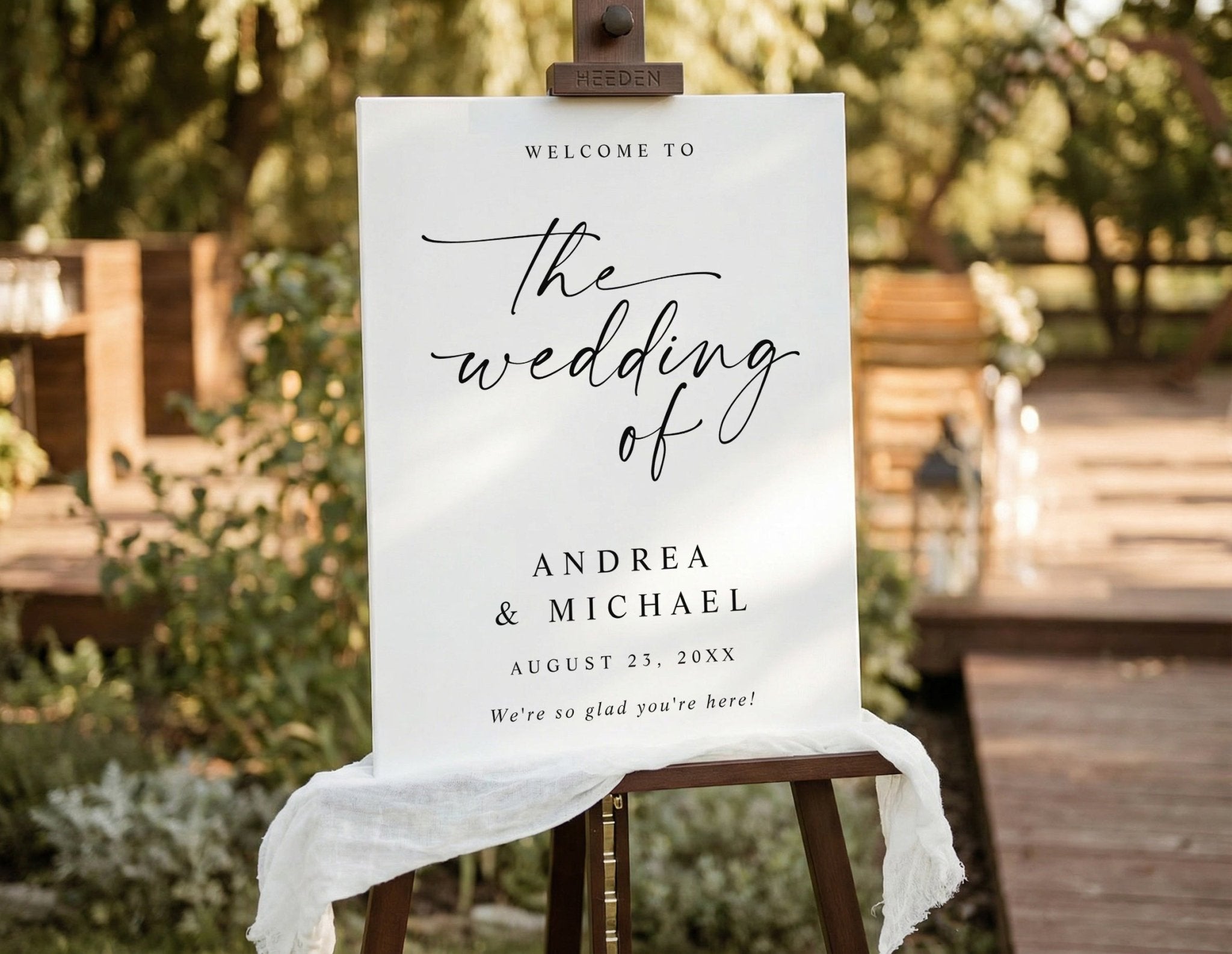 Wedding Welcome Sign | Elegant Handwriting | Printed on Foam Board