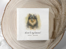 Elegant Pet Photo Wedding Napkins - Watercolor