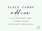 Printed Name Cards | Classic Elegant Place Cards