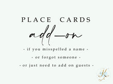 Printed Name Cards | Classic Elegant Place Cards