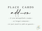 Printed Place Cards | Modern & Simple Elegance