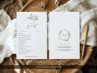 Editable bridal shower icebreaker game featuring floral botanical greenery style