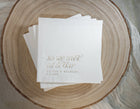 Personalized Wedding Napkins | So We Met at a Bar