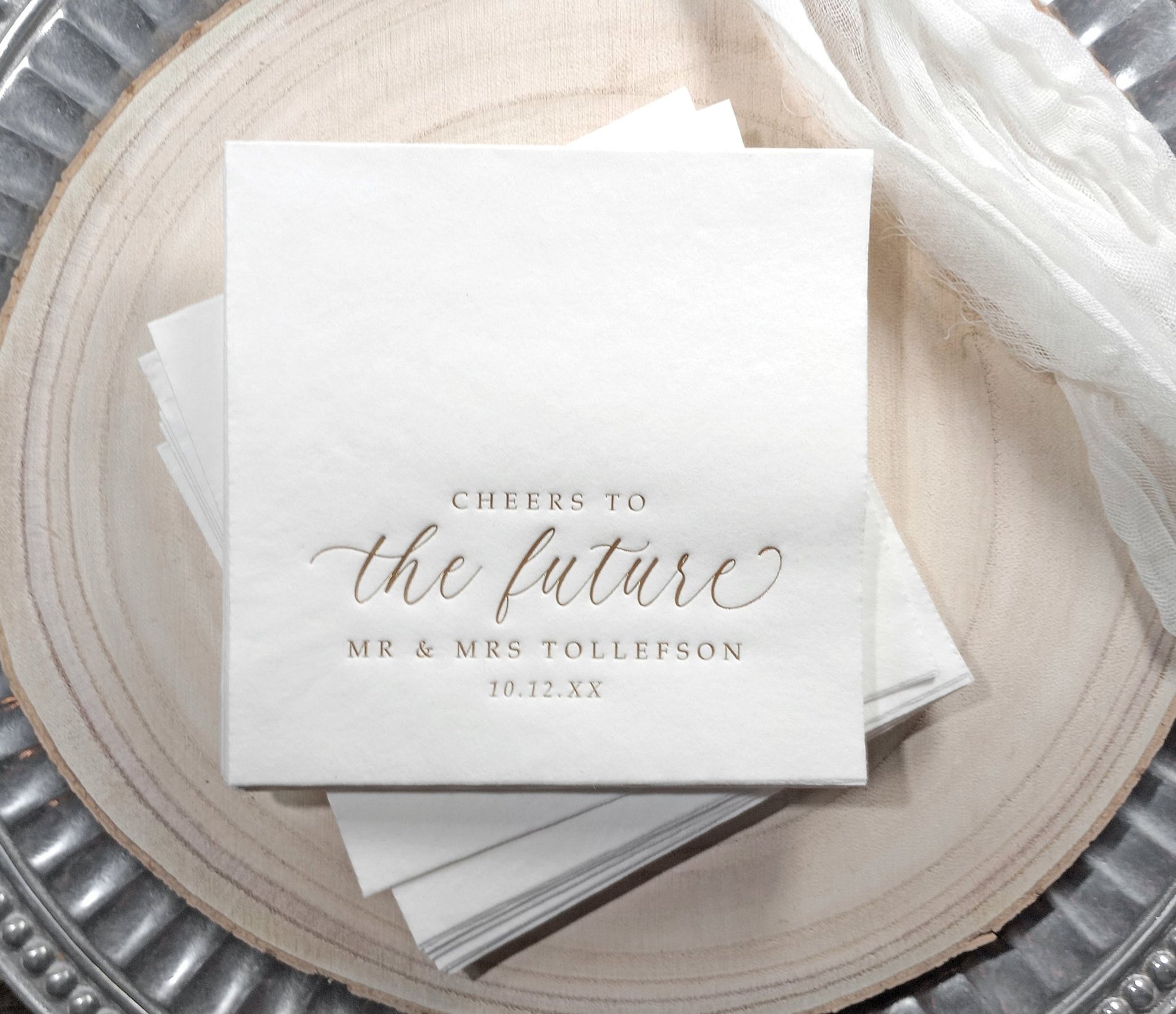 Engagement Party Napkins | Cheers to the Future Mr & Mrs | Bridal Shower Napkins