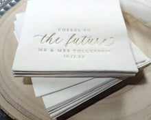 Engagement Party Napkins | Cheers to the Future Mr & Mrs | Bridal Shower Napkins