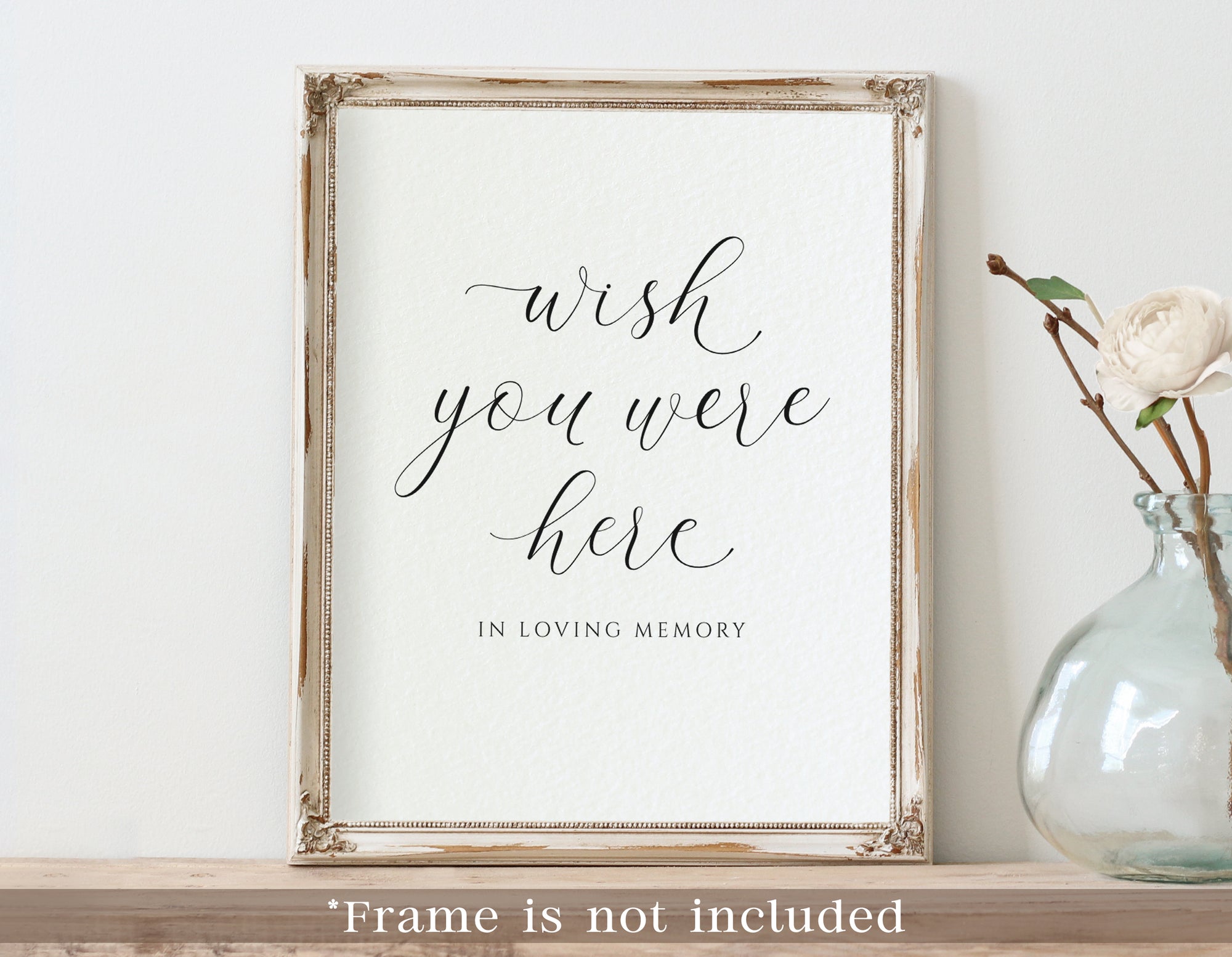 Wedding memorial sign - in loving memory, wish you were here.
