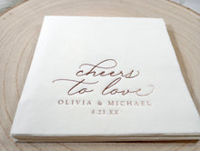 Elegant Wedding Napkins | Cheers to Love | Vintage Romantic