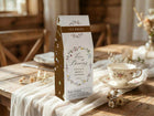 Personalized bridal shower coffee prize with real roasted coffee and French wildflower design