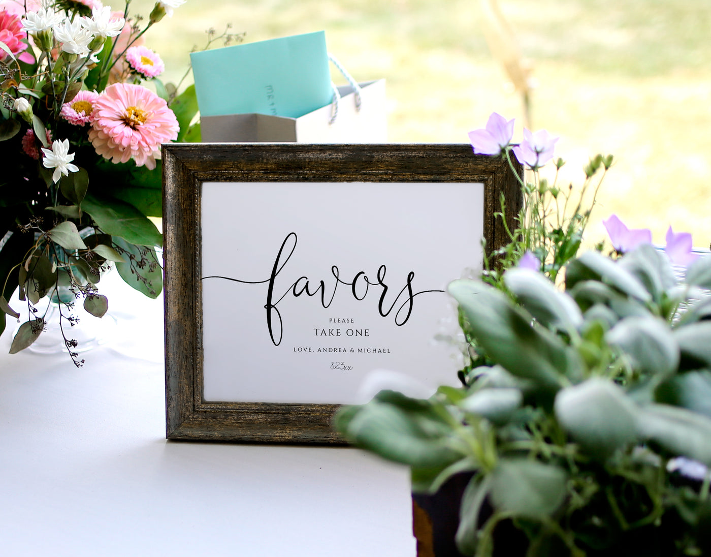 Wedding Favors Sign Template
