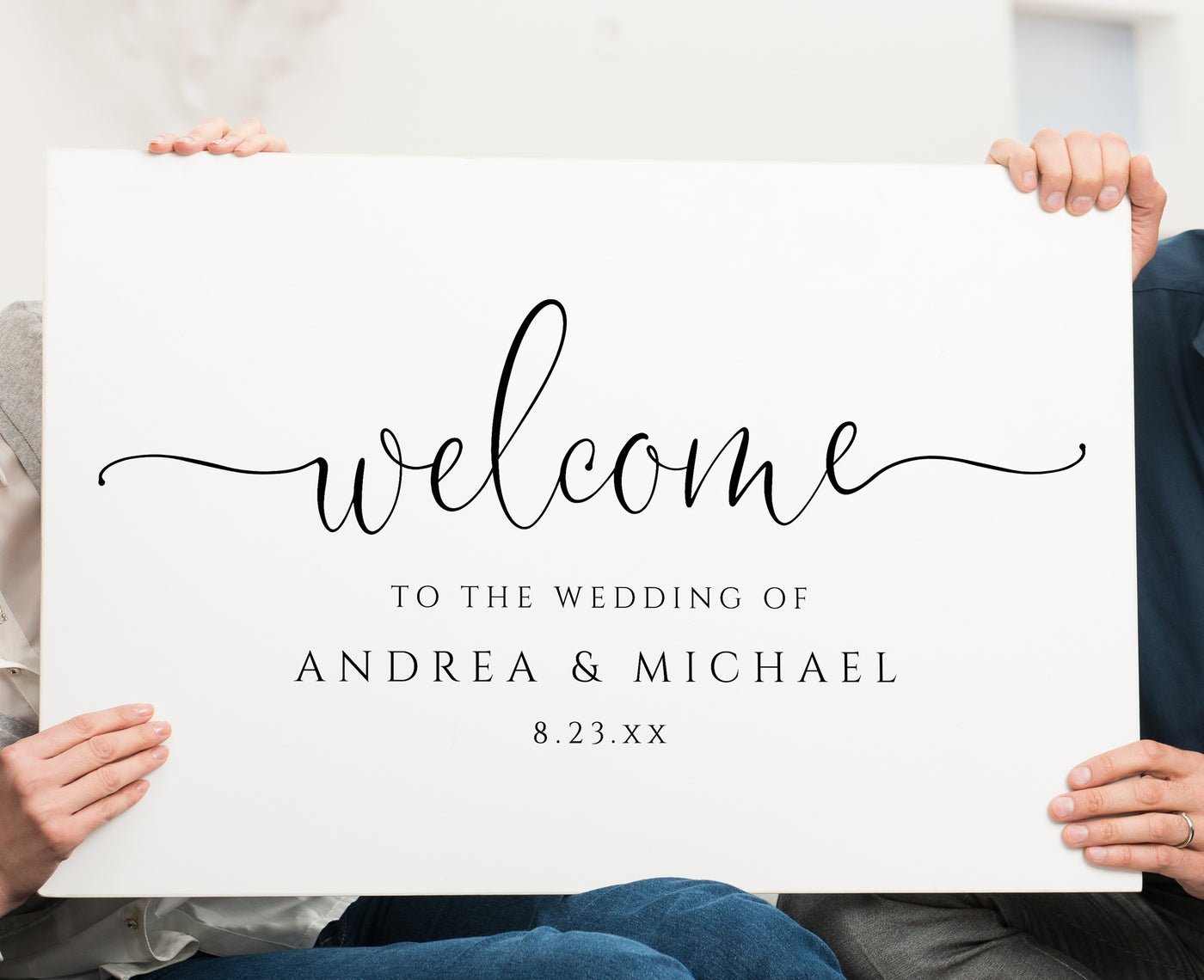 Backyard Rustic Wedding Welcome Sign Poster |Editable Color | Templett PDF