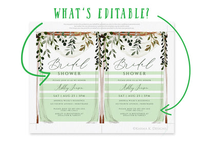 Bridal Shower Invitations - Printable