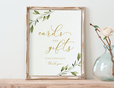 Cards & Gifts Sign Template