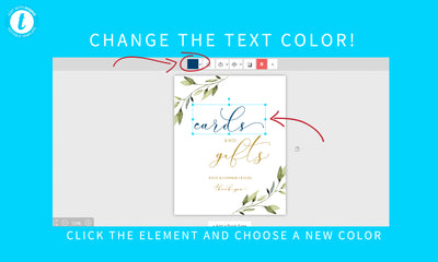 Cards & Gifts Sign Template | Ethereal Greenery | Templett | 8 x 10