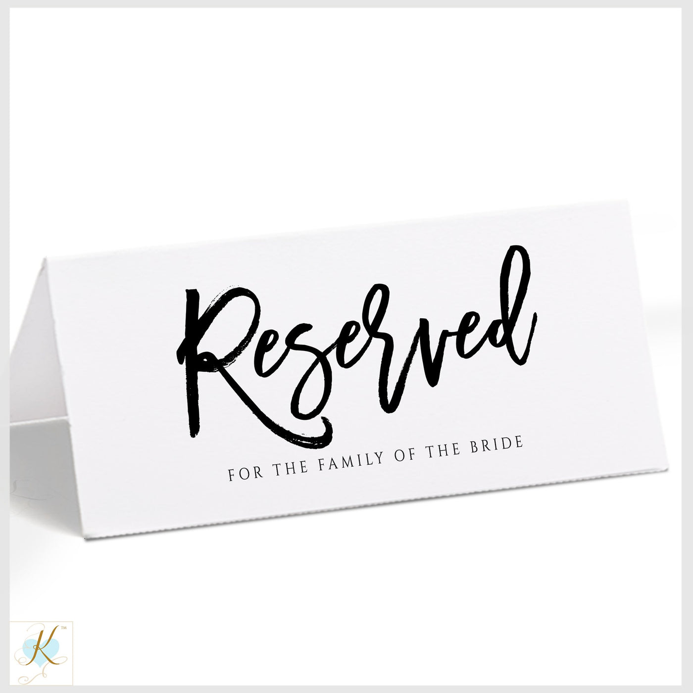 Printable Reserved Sign Template - Casual