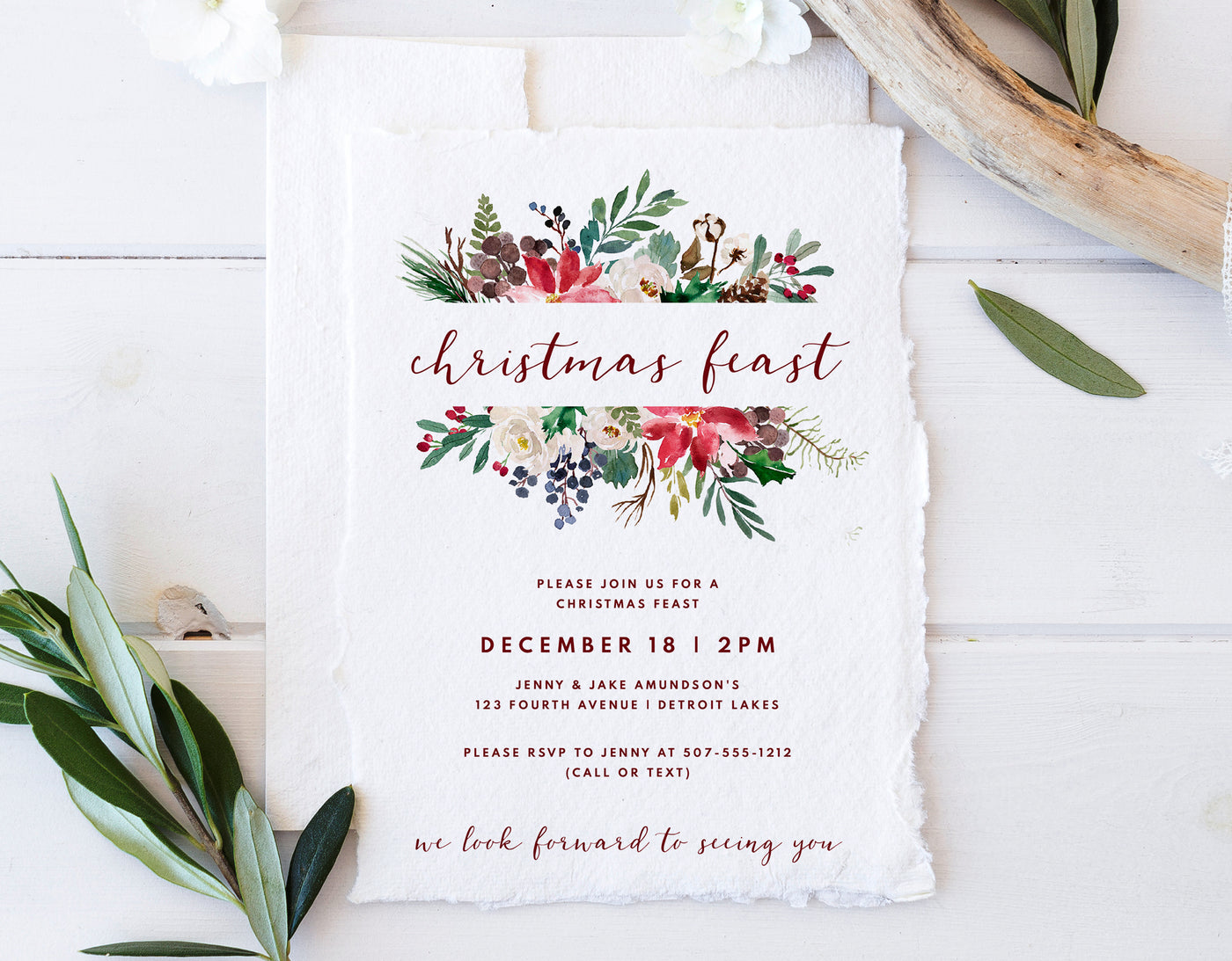 Christmas Party Invitation Template - Download PDF
