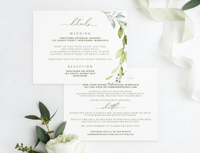 Details Card Template with Front and Back