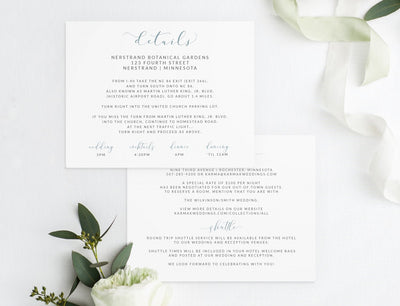 Wedding Details - Itinerary