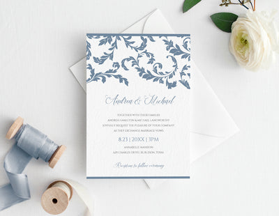 Wedding Invitation Template | Flourish | Editable PDF