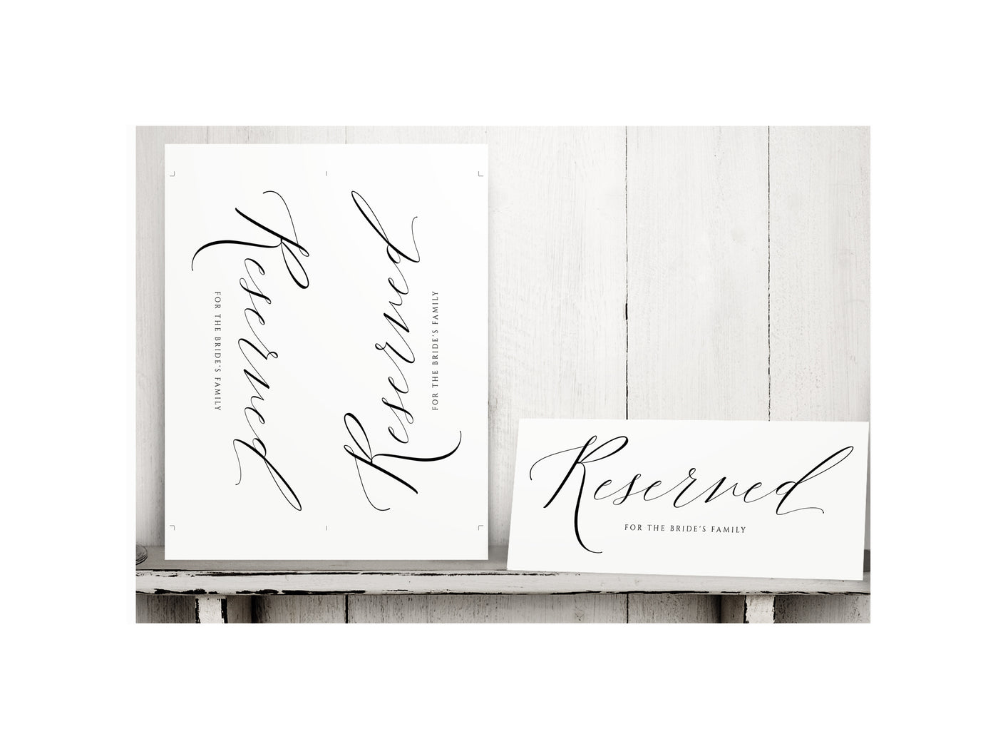 Calligraphy Reserved Cards