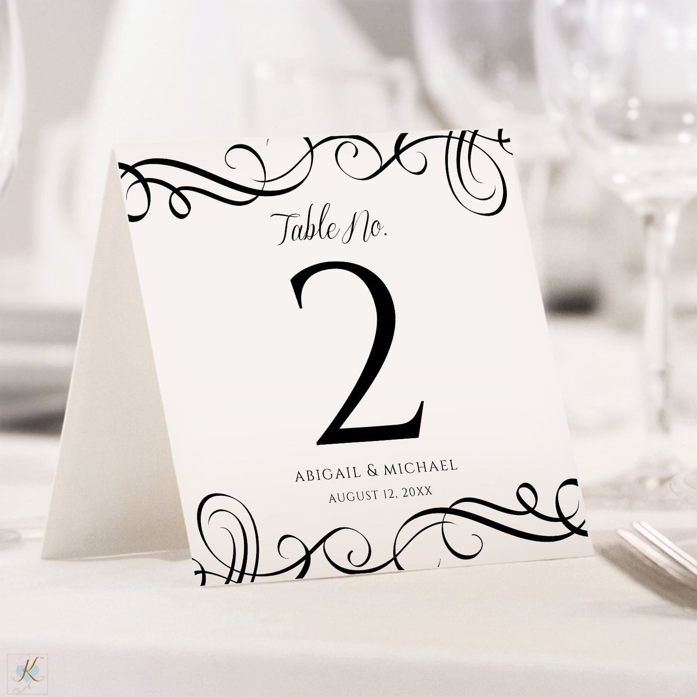 Music Theme Wedding Table Number