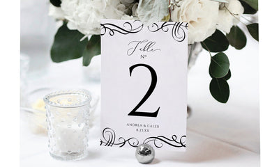 Elegant Table Numbers Template
