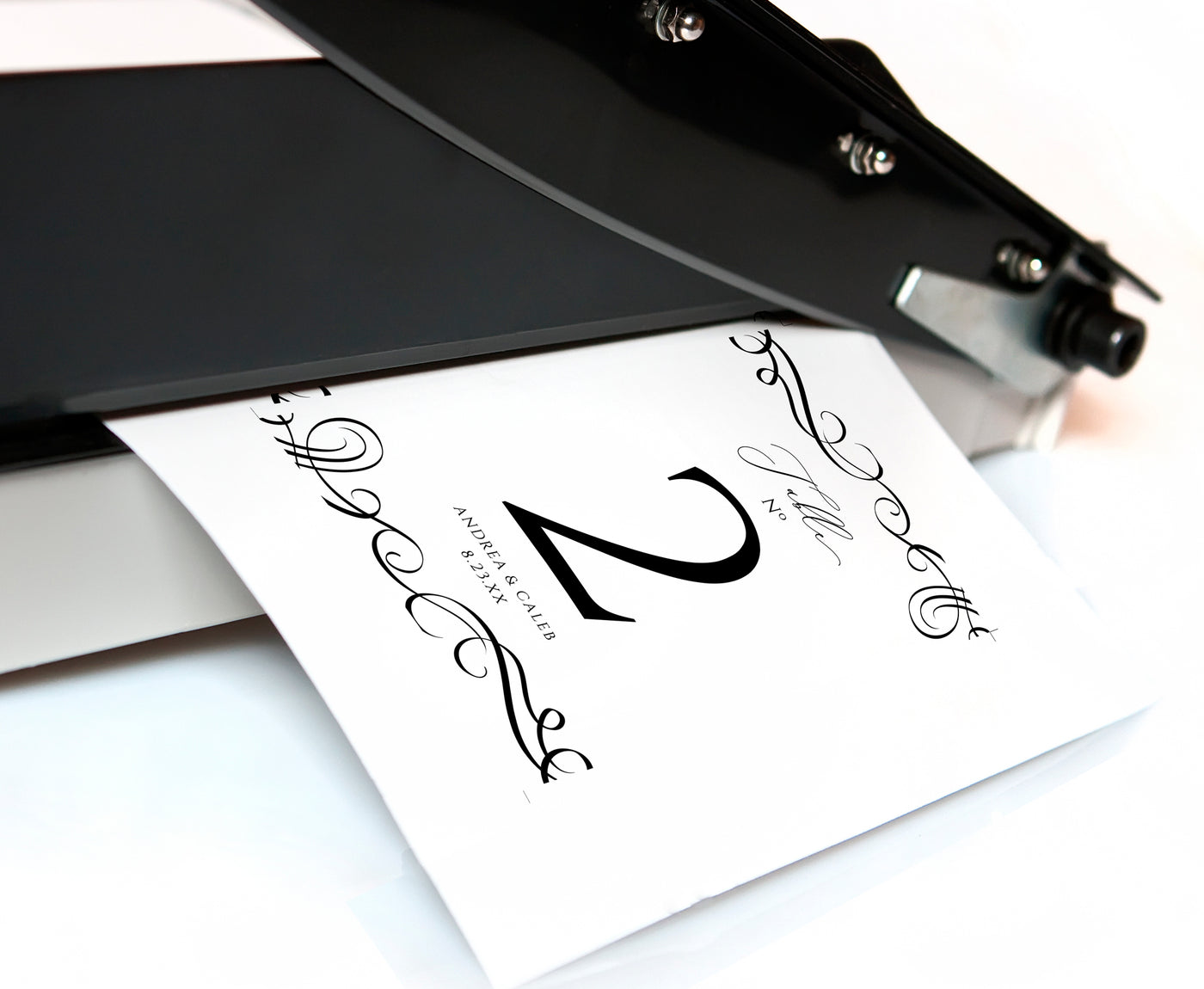 Printable Table Numbers Template | Elegant Swirls | 4 x 6 | Templett