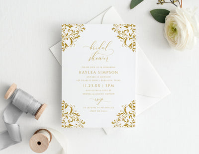 Elegant Bridal Shower Invitation Template
