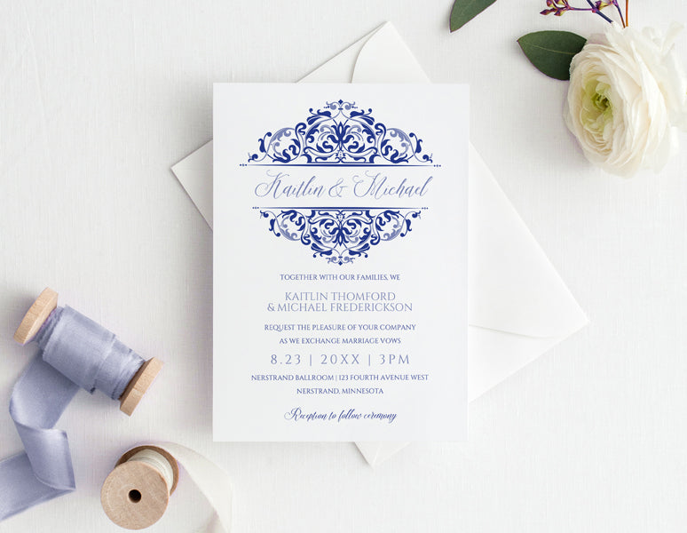 Wedding Invitation Template | Natalia | Instant Download Editable PDF ...