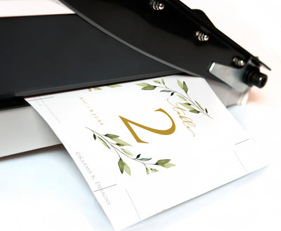 Table Number Template | Ethereal Greenery (Elegant) | 4 x 6 | Edit Online in Templett