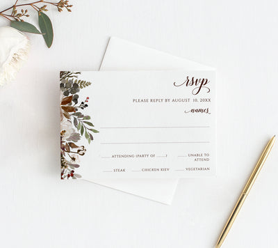 Fall Wedding RSVP Cards