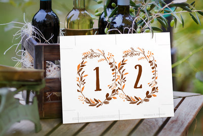 fall / autumn table numbers