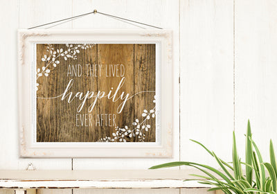 Happily Ever After printable wall art sign