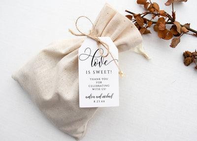 Wedding or Shower Favor Tags - Love is Sweet | Flair Calligraphy | Templett