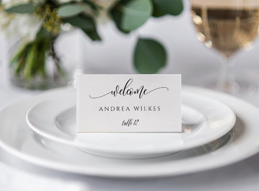 Printable Wedding Place Cards - Calligraphy
