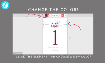 Wedding or Event Table Numbers | Printable Template | 4 x 6 | Editable - Flair Calligraphy Templett