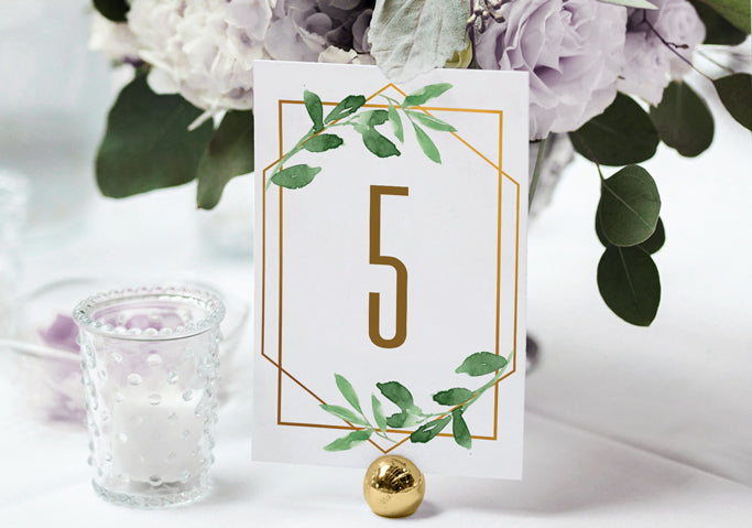 Terrarium Wedding Templates - Table Numbers
