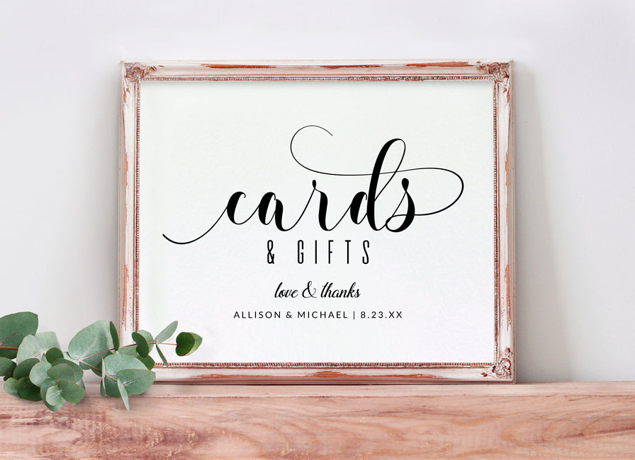Cards & Gifts Wedding Sign - PDF