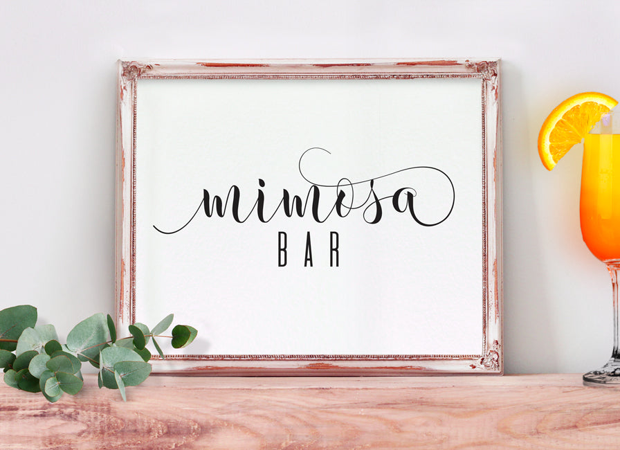 Mimosa Bar Wedding Sign