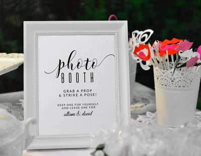 Photo Booth Table Sign