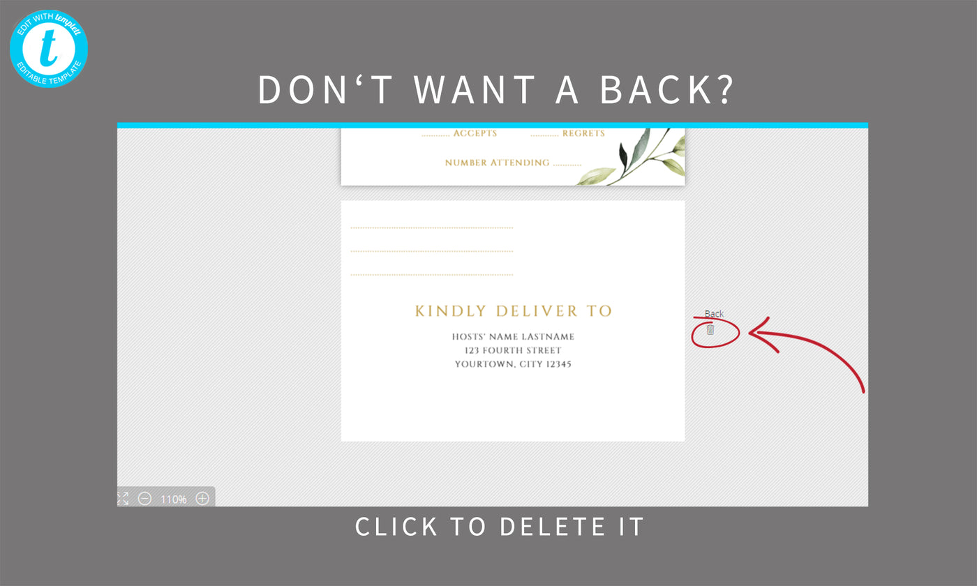 RSVP Card Template Postcard | Ethereal Greenery | Templett 3.5x5