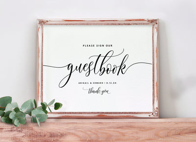 guestbook sign template